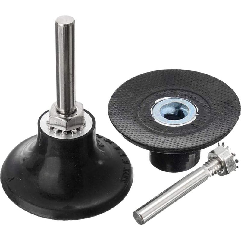 2 Stück 45-mm-polierscheibenhalter Mit 6,35-mm-schaft, Schnellwechsel-rundscheibenhalter Mit Verriegelung Für Rotationsschleif- Und Polierwerkzeuge