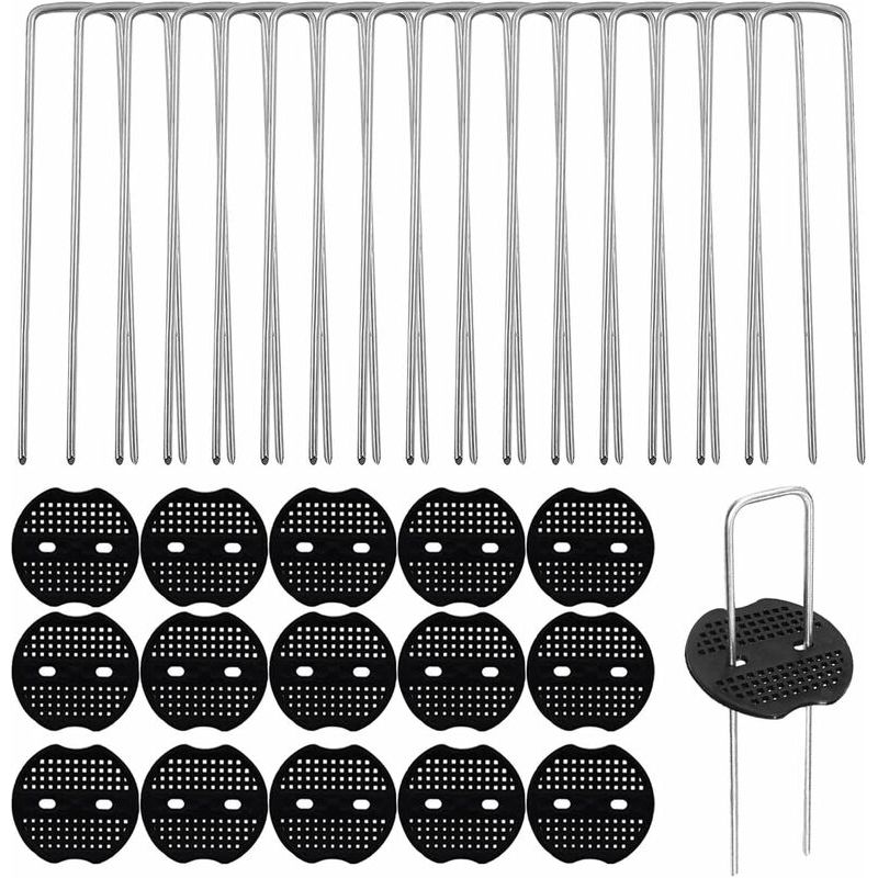 Bodenanker, 50 Stück, Verzinkte Stahl-gartenanker 150 Mm/6", Befestigungspfähle Für Planen, Unkrautvlies