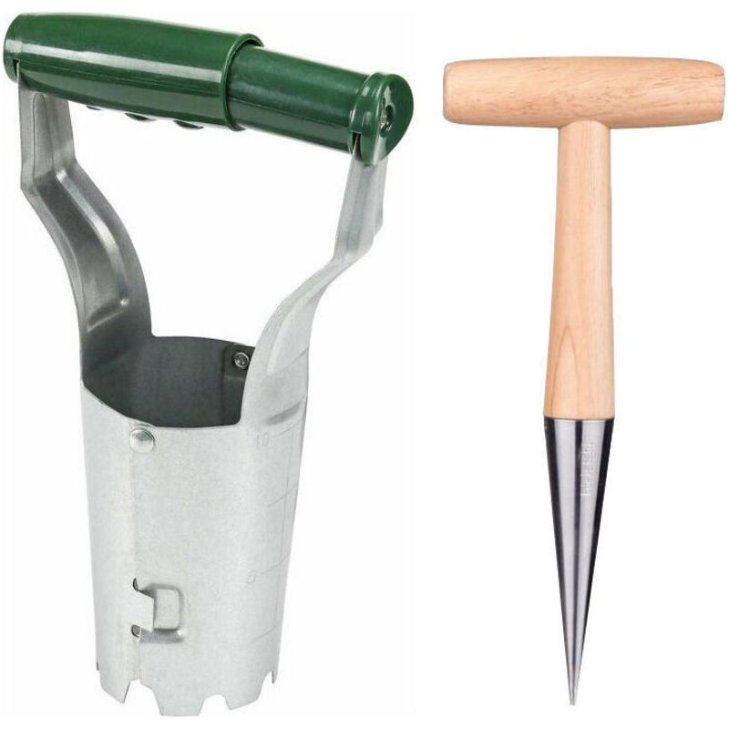 Blumenzwiebelpflanzer, Blumenzwiebel-pflanzgefäß Mit Pflanzkübel, Blumenzwiebelpflanzer-set, Gartenwerkzeug-set Zum Pflanzen Von Blumen Und Setzlingen, 2er-set
