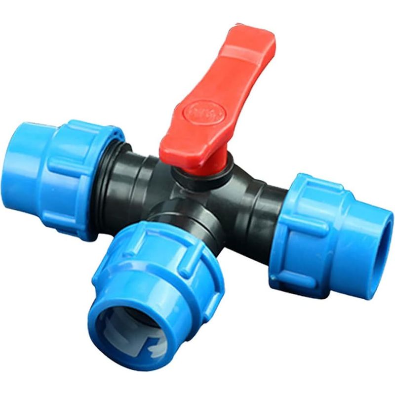 Wasser-kompressionsverschraubung, 1 Kompressions-t-stück Für Wasserschlauch Für Gartenbau, Landwirtschaftliche Bewässerung (25 Mm)