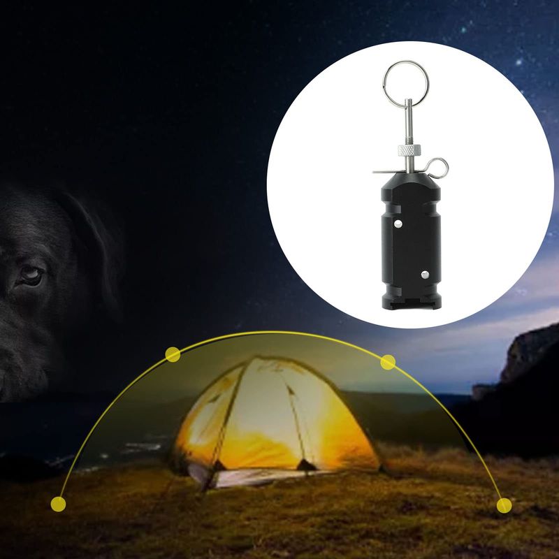 Reisealarm, Kabelalarm, Campingausrüstung, Aluminiumlegierung, 4,5 V, Für Outdoor-camping Und Poolalarm, Schwarz