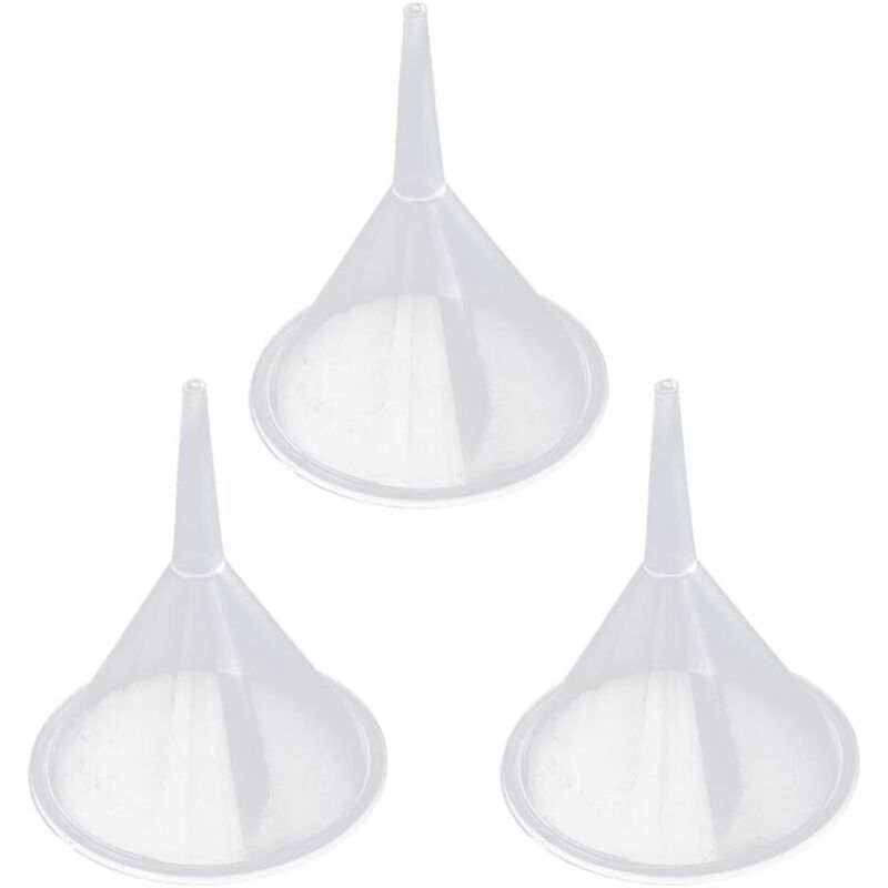 3er-set Transparente Trichter, Küchentrichter, Mini-kunststofftrichter Zum Umfüllen Von Parfüm, Flüssigkeiten, Sand, Pulver Und Speiseöl