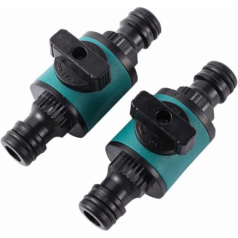Stück 16-mm-gartenschlauch-schnellverbinder Mit 2-wege-absperrventil
