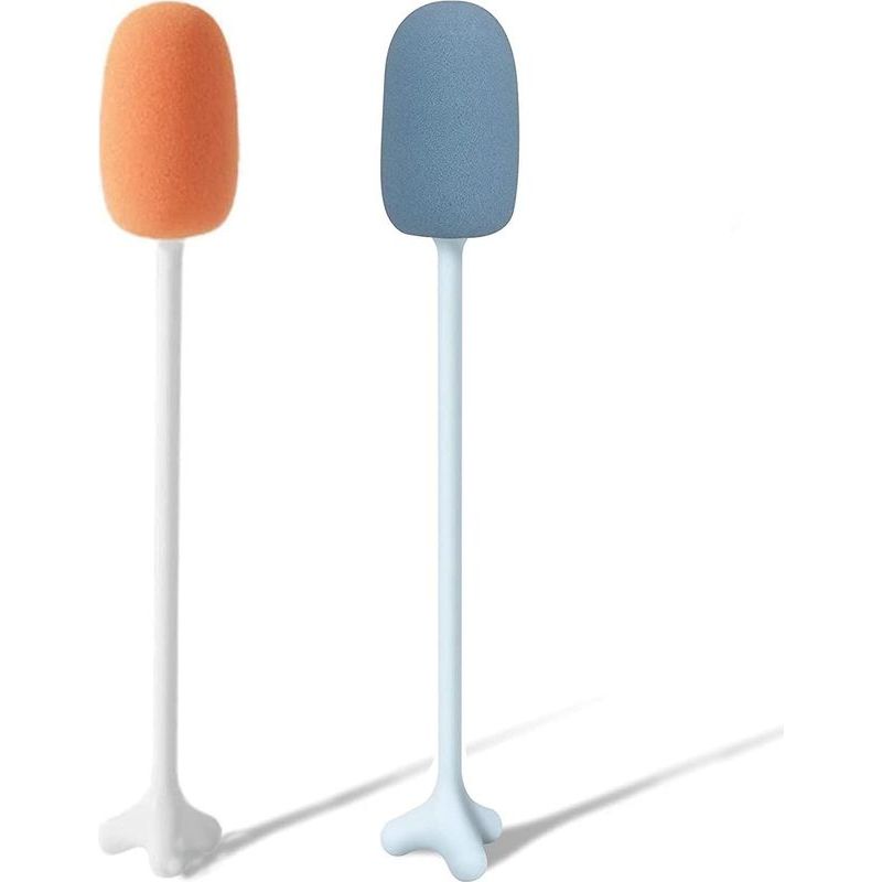 Schwammbürsten-reinigungsset Mit Langem Griff, Weichem Reiniger, Babyflaschenreiniger, Mehrzweck-reinigungsbürsten-set (2-teilig)