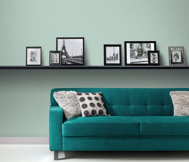 Bricoflor Einfarbige Vliestapete in Pastell Hellblaue Tapete in Leinenoptik Dezent Uni Wandtapete in Pastellfarben Ideal für Schlafzimmer und Flur