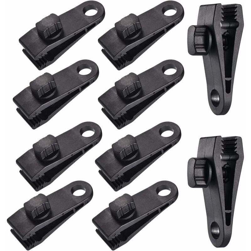 10er-set Planenclips, Zeltclips, Markisenclips, Planenklemmen, Zeltclips Für Autozelte, Planen, Markisen, Camping, Schwarz