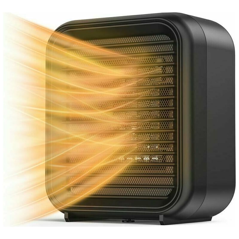 Mini-keramikheizlüfter, 800 W, Elektrisch, Mit 2 Leistungsstufen, Warmluftfunktion, Überhitzungs- Und Kippschutz