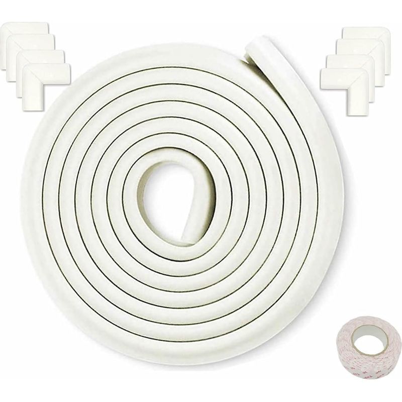 M Rolle Stoßdämpfender Schaumstoffschoner Für Tischkanten Und -ecken, Weiß, 3512 Mm