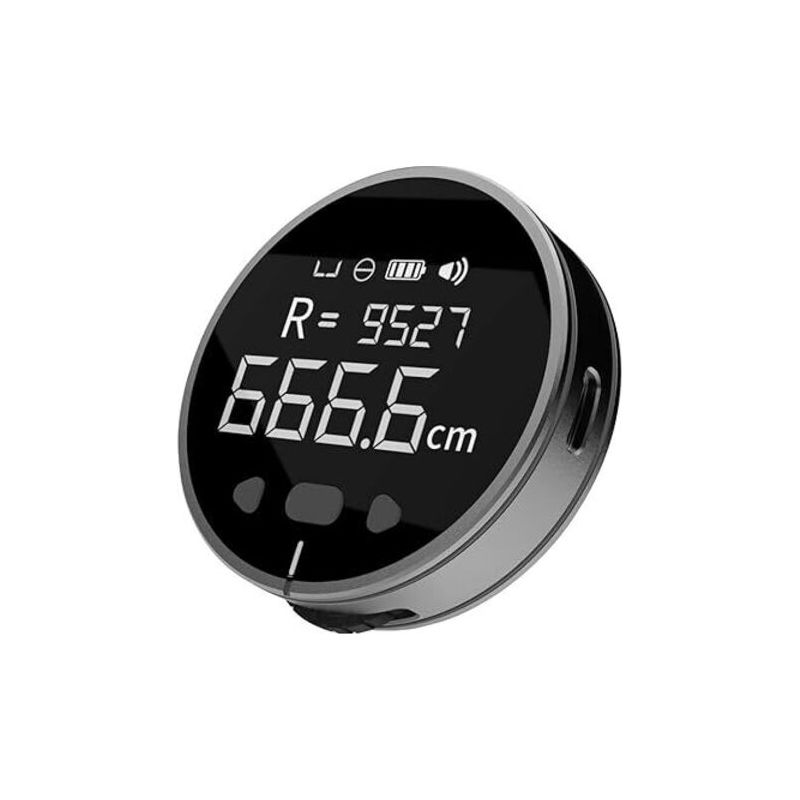Elektronisches 8-in-1-lineal Little Q Mit Lcd-bildschirm, 99 M Messbereich, Hohe Präzision, Lange Standby-zeit, Wiederaufladbar
