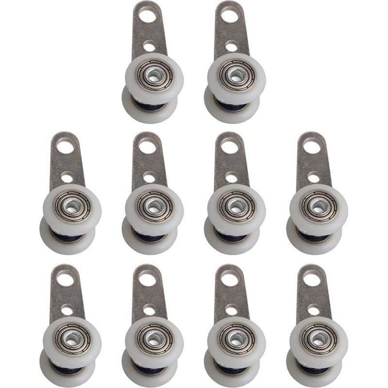 Möbelrollen, 10 Stück, 45 X 19 Mm, Metallkugellager, Mit Zwei Rollen Für Kleiderschränke, Schränke, Fenster, Schiebetüren, Lenkrollen Mit Bremse