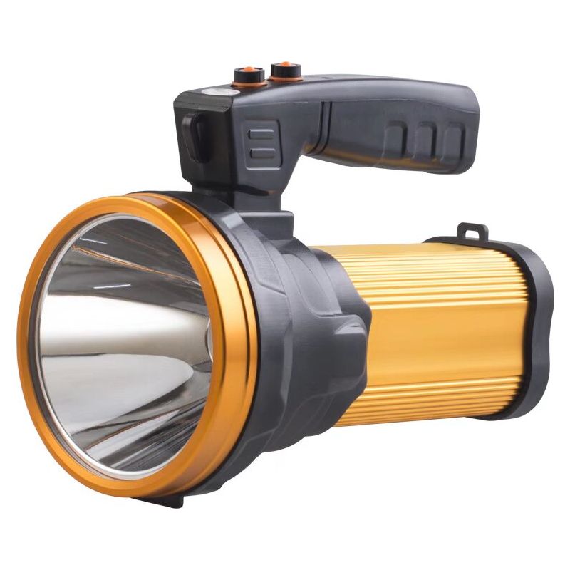 Wiederaufladbare Led-taschenlampe, Wasserdicht Ipx4, Tragbare Campinglampe, 10000 Mah, Tragbarer Camping-scheinwerfer (gold)