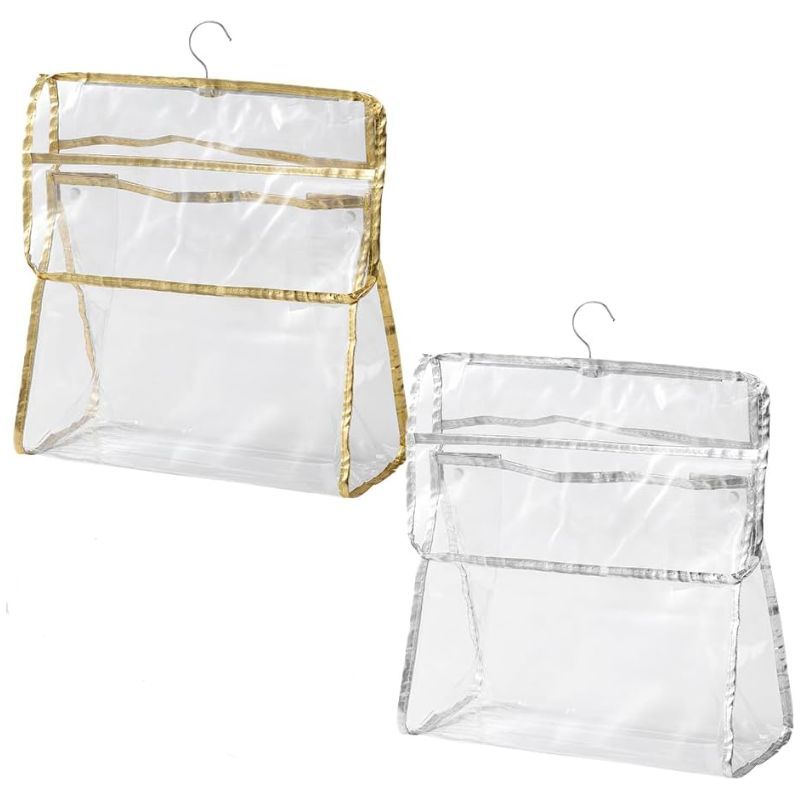 Stück Transparente Tragetaschen, Tragbare Duschtaschen, Reiseduschtaschen Mit Haken, Duschtaschen Für Studentenwohnheime, Für Reisen, Camping Und Badezimmer (gold, Silber)