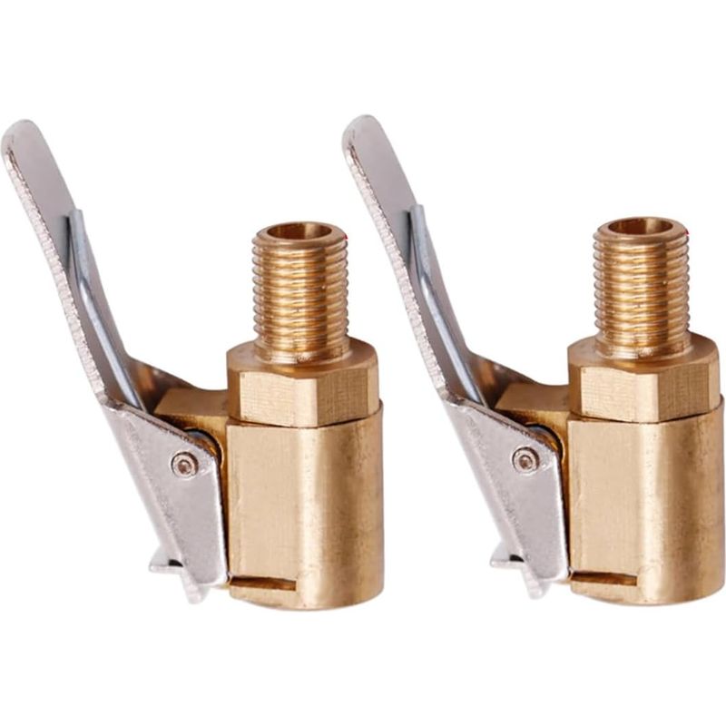 Kabelloser Autoreifenfüller, 2er-pack Luftanschlüsse Mit Clip-adapter, Reifenfülldüse, Robuste Messing-reifenpumpenarmatur