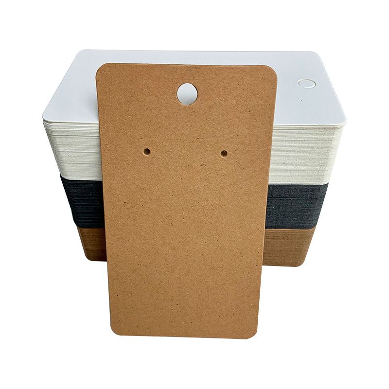Präsentations- Und Verpackungsmaterial Aus Kraftkarton Für Modeschmuck (300er-packung) – 8,9 X 5 Cm – Schmuckverpackung In Schwarz, Weiß Und Braun – Für Schmuck, Halsketten, Ohrringe Und Ohrstecker