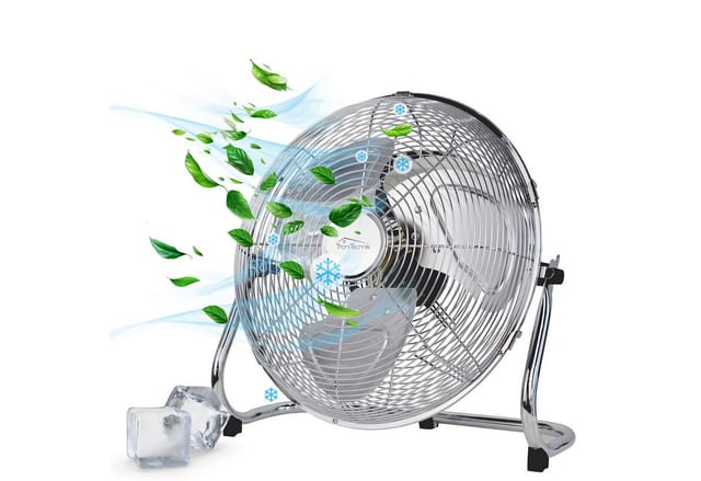 TroniTechnik Bodenventilator Windmaschine - drei Geschwindigkeitsstufen 70W, ⌀35cm