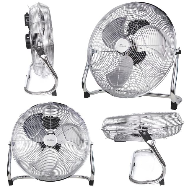 TroniTechnik Bodenventilator Windmaschine - drei Geschwindigkeitsstufen 100W, ⌀45cm