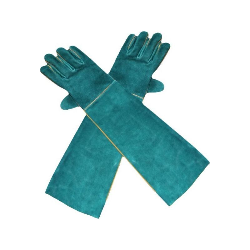 Tierbissfeste Handschuhe, 60 Cm Lange Mehrzweck-arbeitshandschuhe Aus Leder Zum Schweißen, Gärtnern Oder Umgang Mit Hunden/katzen/vögeln/eidechsen/falken/reptilien