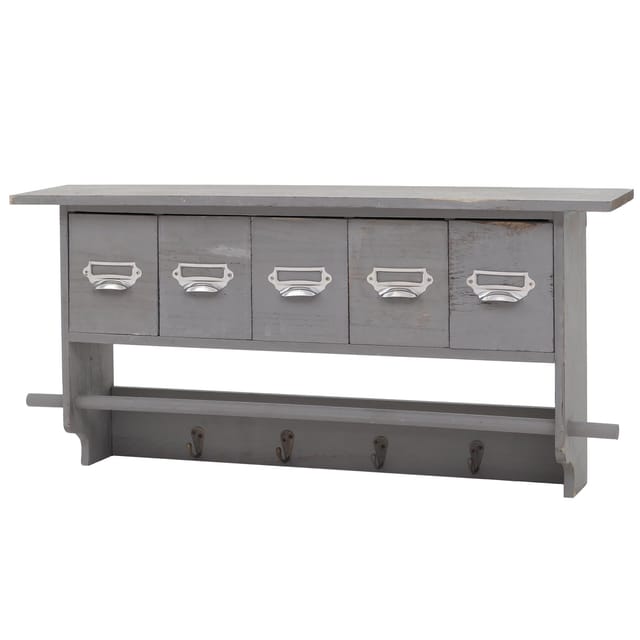 MCW Küchenregal C49 5 Schubladen Shabby Look Grau