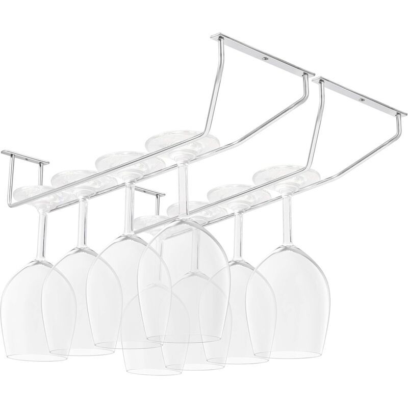 Hängender Gläserhalter Aus Verchromtem Stahl – 2721,75 Cm, Halterung Für Stielgläser