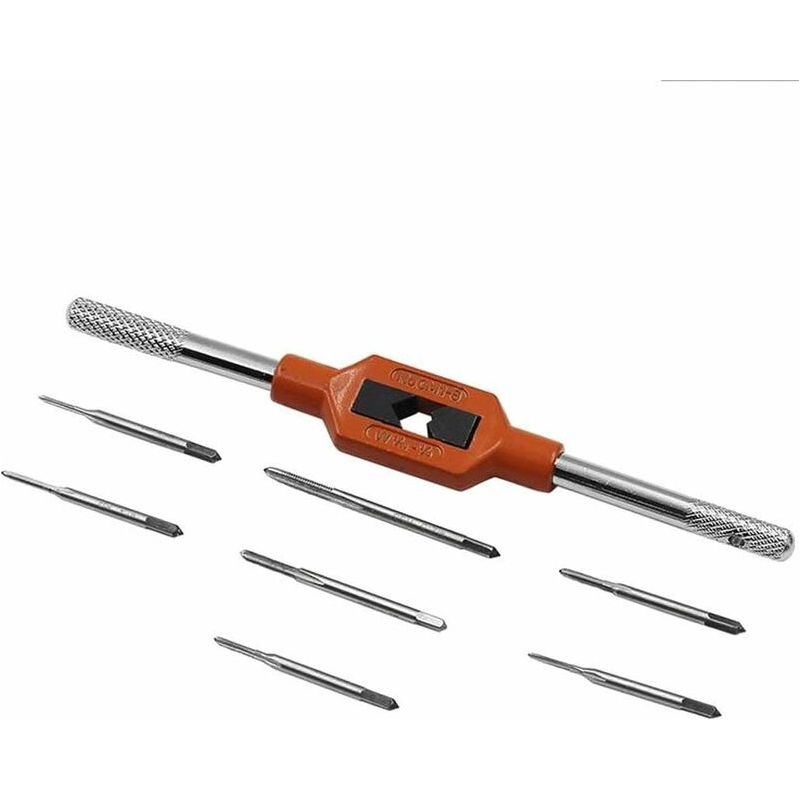 Mini-gewindeschneidsatz Für Handschrauben, Metrisch, Heimwerkerwerkzeug, Bohrer-gewindeschneidset M1.1 M1.2 M1.4 M1.6 M1.8 M2 M2.5, Verstellbar, Mit Gewindebohrerschlüssel M1-8, Kunststoffkoffer