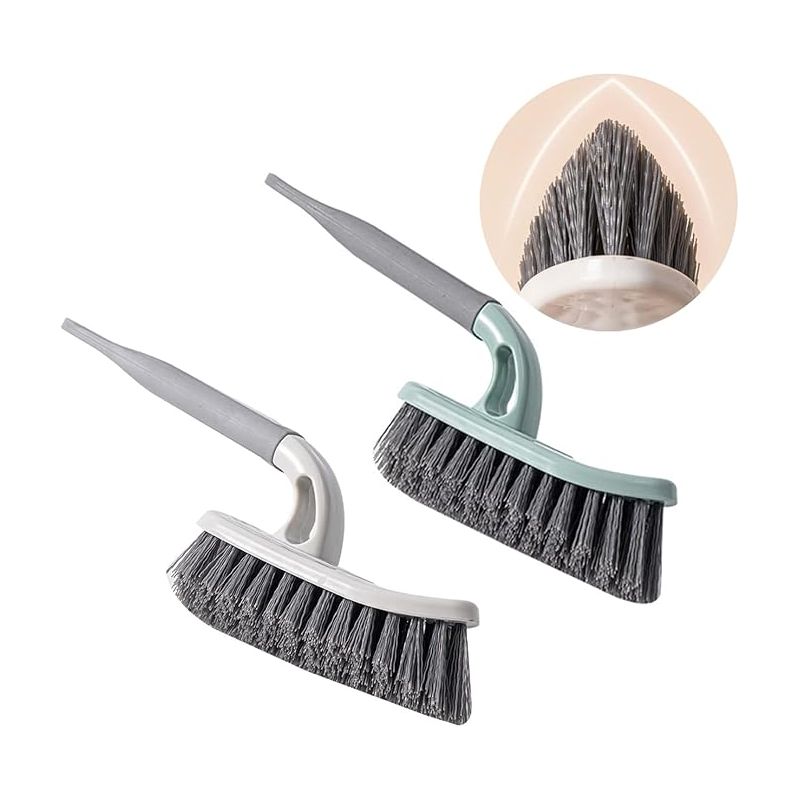 Set Mit 2 Fugenbürsten, Fugenbürsten Mit Griff, Scheuerbürste, Fliesenfugenbürste Mit Steifen Borsten, V-förmig, Für Ecken Und Kanten Zur Reinigung Von Küchen Und Badezimmern