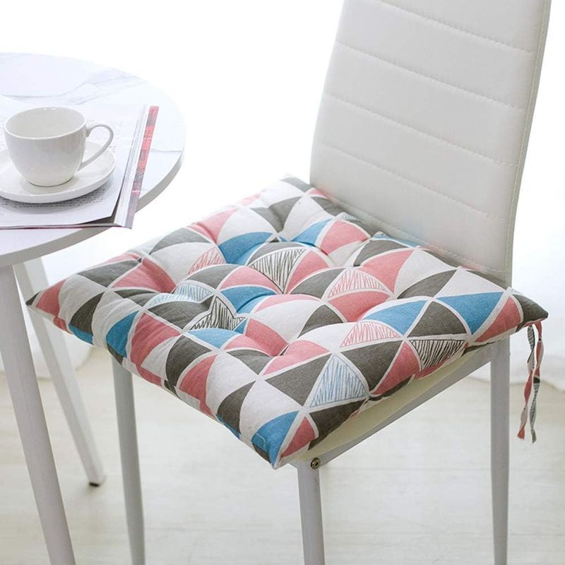 Runde Sitzkissen, Quadratische Stuhlkissen Für Die Dekoration Von Gartenmöbeln Im Innen- Und Außenbereich, Sitzkissen Aus Baumwolle Und Leinen, Stuhlkissen Für Tatami, Esszimmer, Sofa, 40x40