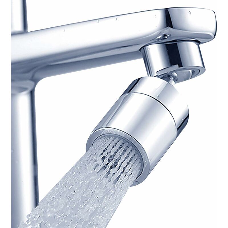 Massiver Messing-luftsprudler, Doppelkugel-vientiane, 24 Mm Innenverzahnung, Weitwinkel-luftsprudler, Doppelfunktion, 360-grad-drehung (silber)