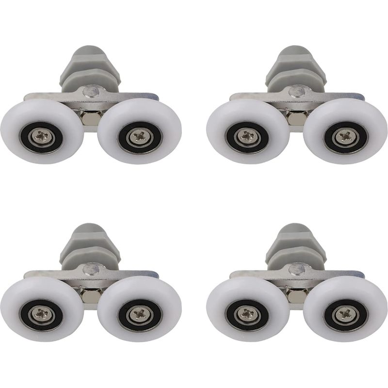 Stück 25-mm-doppelduschtürrollen, Duschtürrollen, Schiebetürrollen Für Duschen, Ersatzrollen Für Badezimmerduschen, Badezimmer-ersatzteile