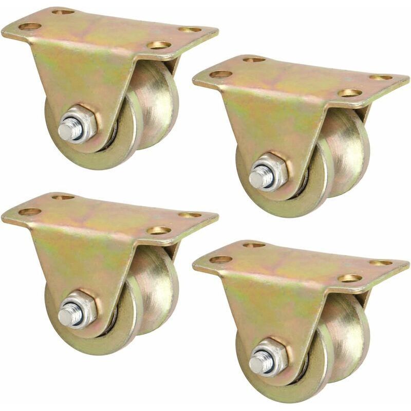 U-nut-rolle Für Schiebetore – Verzinkter Stahl – Tragfähigkeit Bis 1000 Kg – 4er-pack (60 Mm) – Für Wendeschienen Und Metallseile