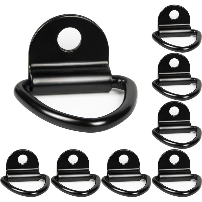 Schwarze D-ring-zurrhaken Mit Halterung Für Kajaks, Boote, Kanus, Anhänger, Pickups, Lkws, Autos Und Gartengeräte