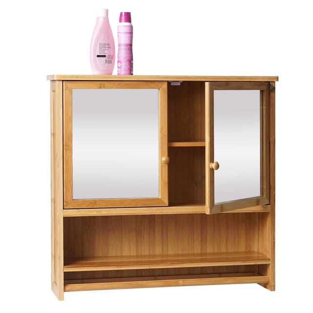 MCW Spiegelschrank B18 3 Regalböden 2 Türen