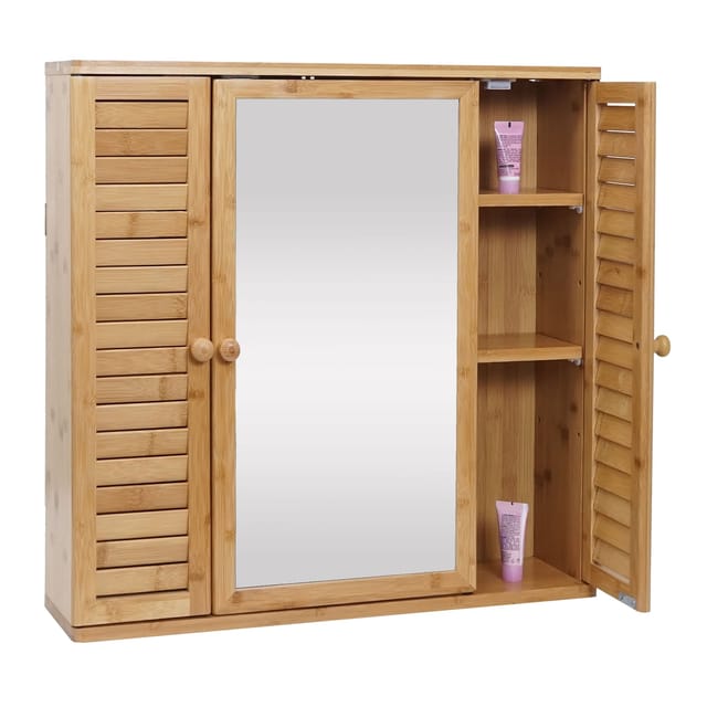 MCW Spiegelschrank B18 3 Regalböden 3 Türen