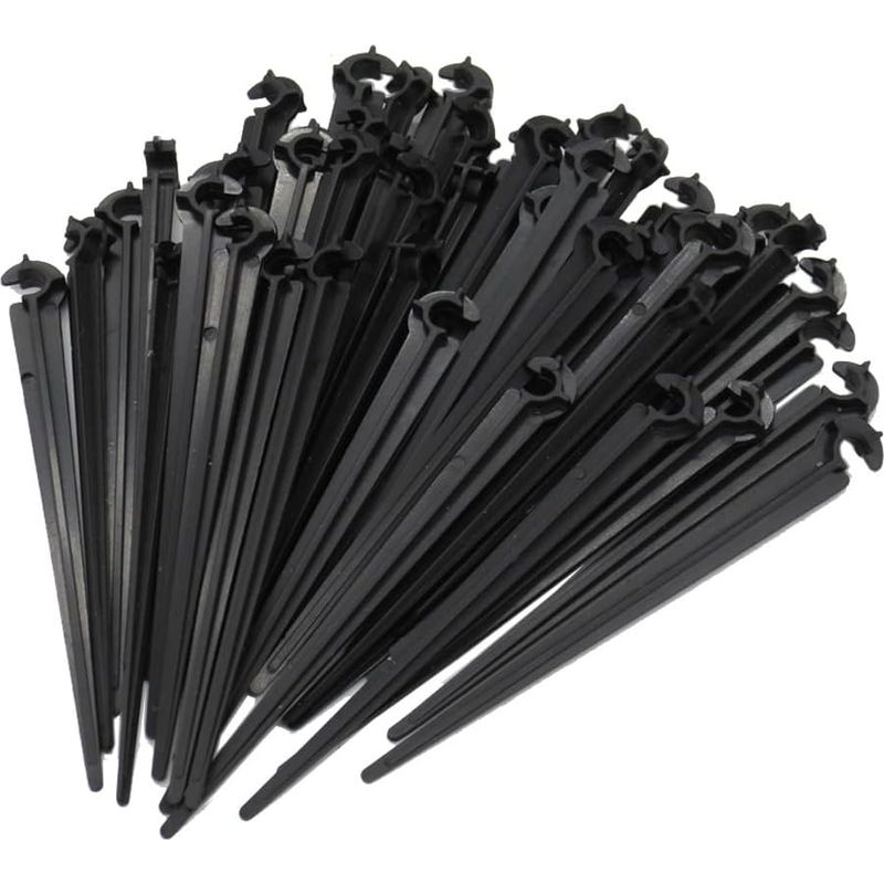 50-teiliges Gartenschlauch-set Zur Befestigung Und Führung Von Verteilerschläuchen Im Boden, 4/7 Mm Tropfbewässerungsschlauch Für Den Außenbereich Zur Gartenbewässerung