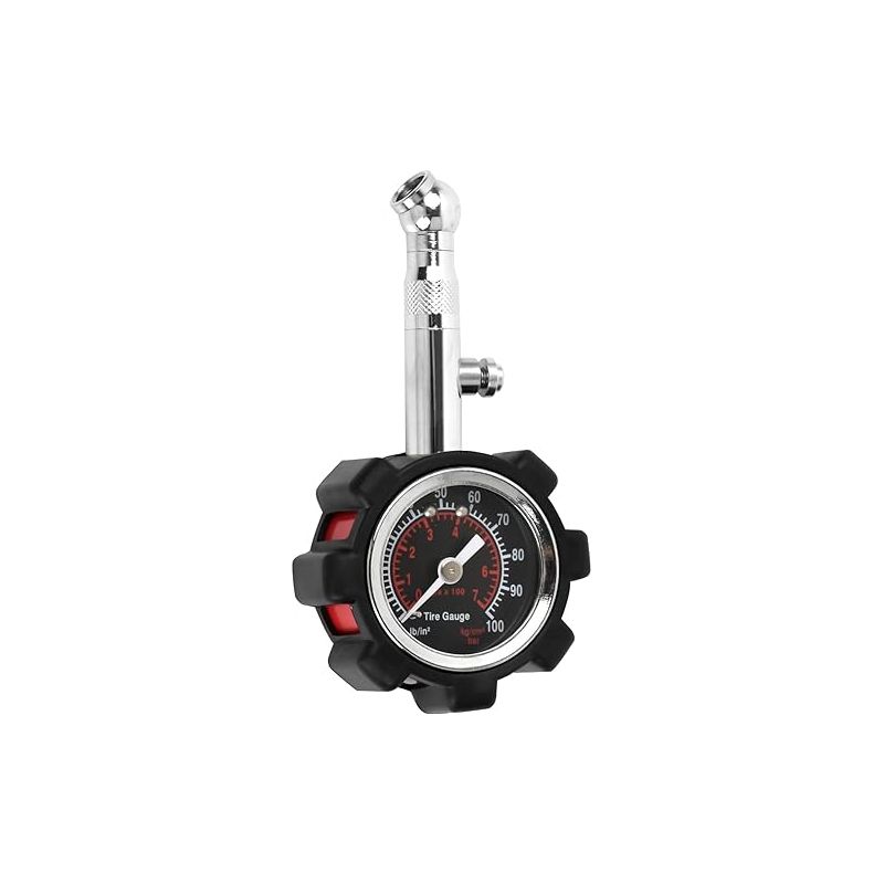 Reifendruckmesser, 7 Bar (100 Psi) Reifendruckmesser Mit Großem 1,5-zoll-zifferblatt, Professioneller Mechanischer Reifendruckmesser Für Motorrad Und Auto