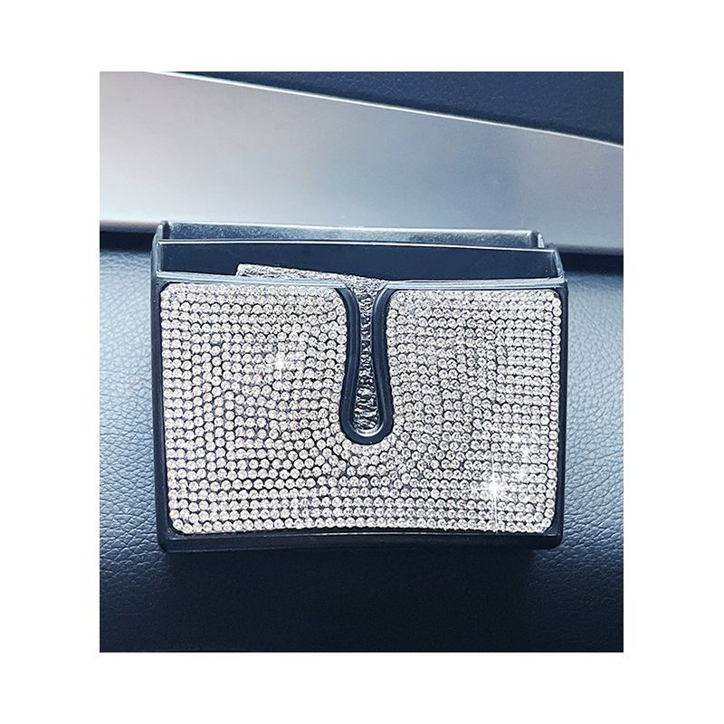 Autositz-organizer, Diamant-aufbewahrungsbox Fürs Auto, Glitzerndes Multifunktionales Seitenfach Für Den Autositz, Zur Aufbewahrung Von Stiften, Handys, Schlüsseln (weiß)