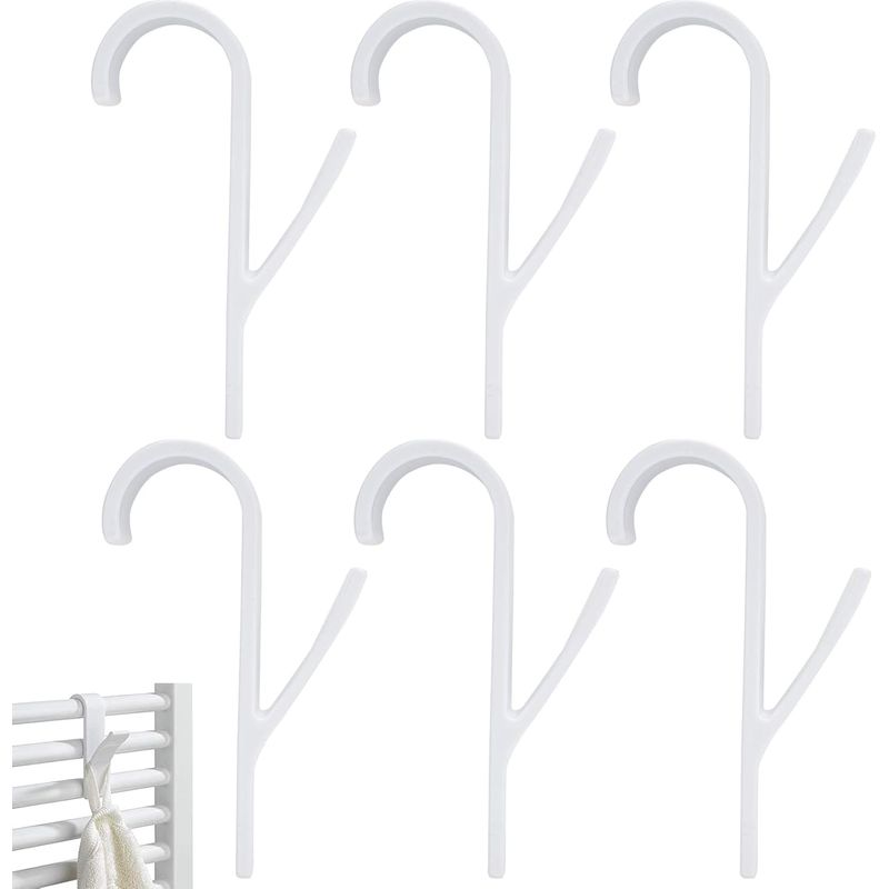 Set Mit 6 Badhaken, Handtuchhaltern, Heizkörperhaken Aus Kunststoff, Beheizten Handtuchhaltern, Flexiblen Handtuchhaltern Für Bad Und Küche
