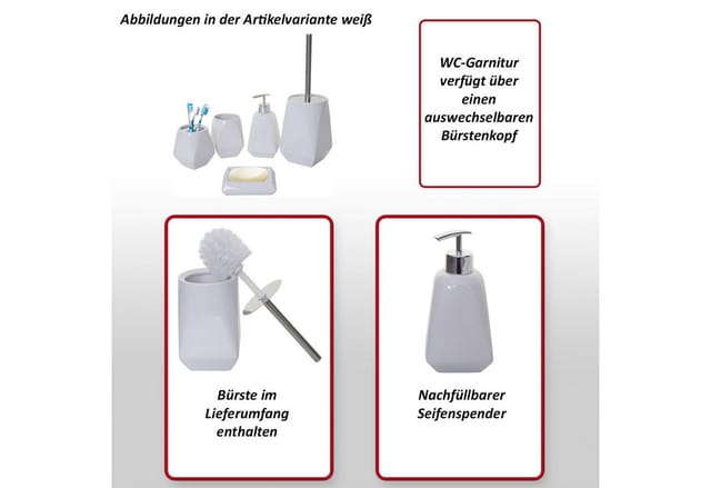 MCW Badset C71 5-teilig Schwarz