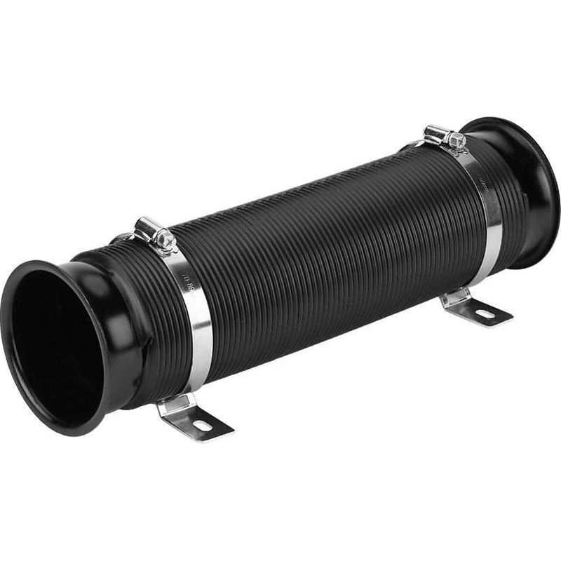 Ansaugschlauch, 76 Mm Universeller Flexibler Kaltluftansaugschlauch Für Autos Mit 2 Montagehalterungen, Auto-luftkanal-rohrsatz, Ausziehbar Auf 100 Cm (schwarz)
