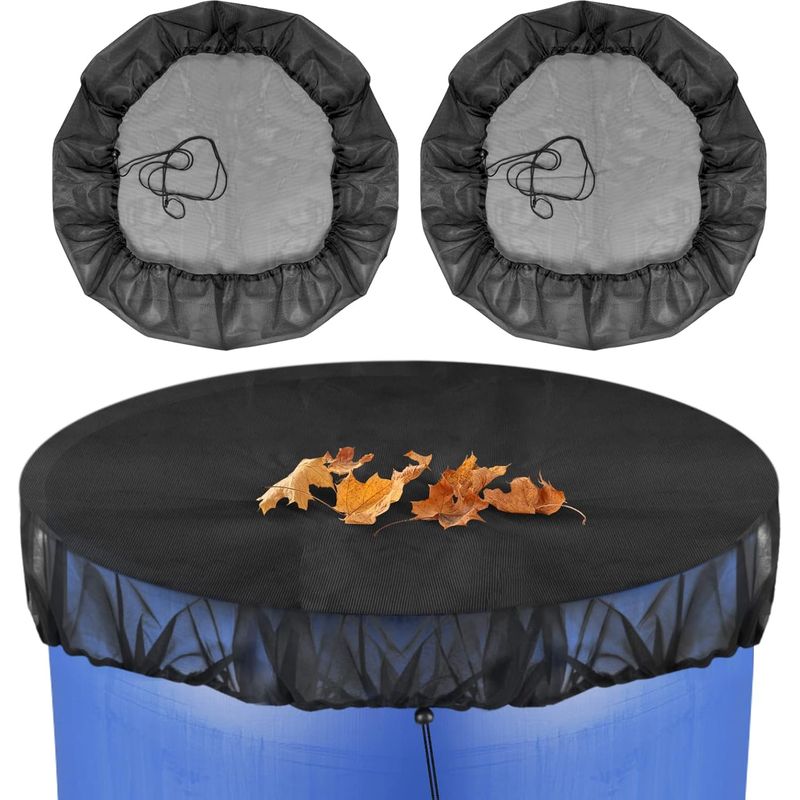 Stück Regentonnennetz, Verstellbares Eimernetz Mit Kordelzug Zum Schutz Vor Staub, Blättern Und Mücken, Durchmesser 80 Cm.
