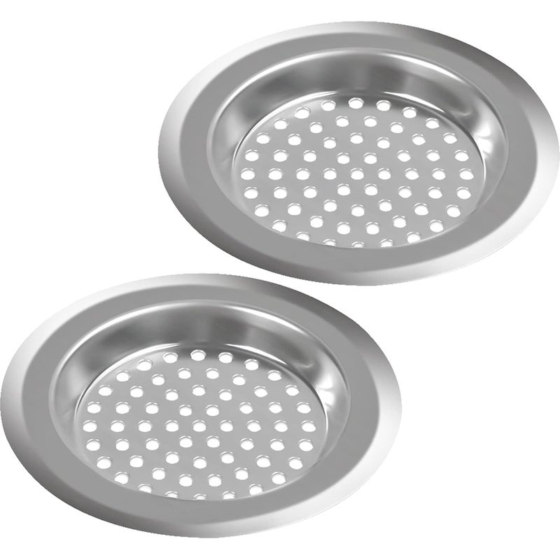 2er-pack Küchenspülen-sieb, Edelstahl-spülen-sieb, Badezimmer-spülen-sieb, Küchenspülen-gitter Zum Auffangen Von Ablagerungen Und Verhindern Von Verstopfungen – 75 Mm