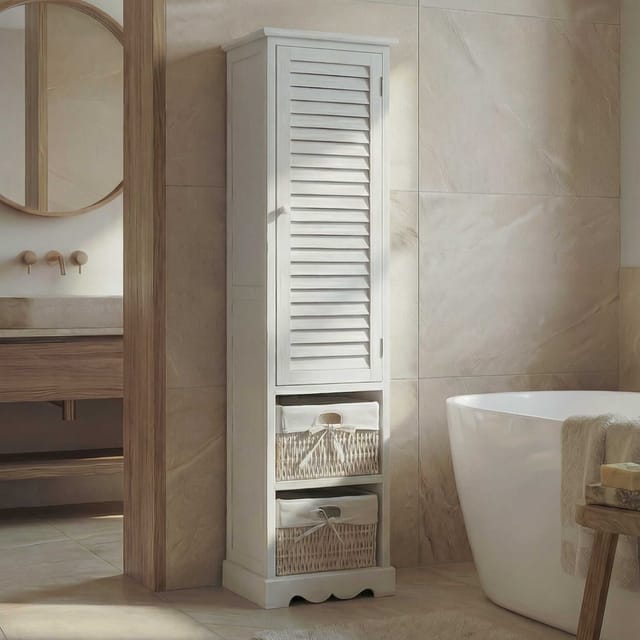 MCW Badezimmerkommode H20 Shabby Weiß