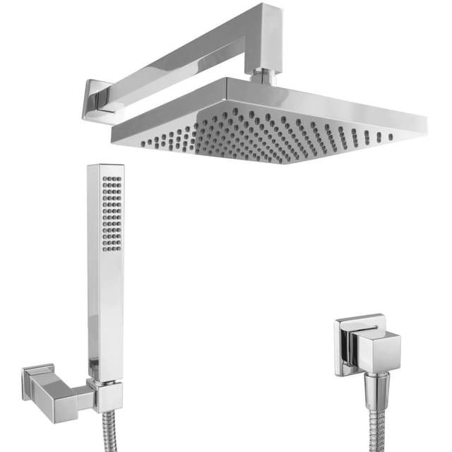 PaulGurkes Duschsystem ohne Armatur Kopfbrause mit Handbrause Set