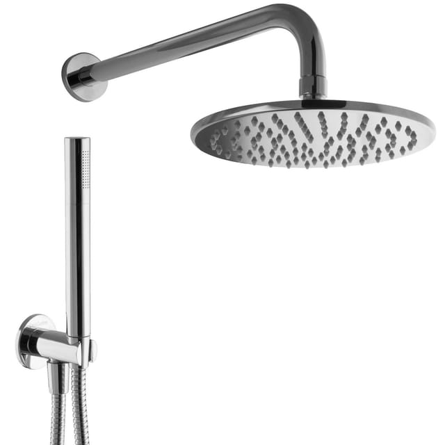 PaulGurkes Duschsystem rund Unterputzset mit Handbrause Kopfbrause ohne Armatur