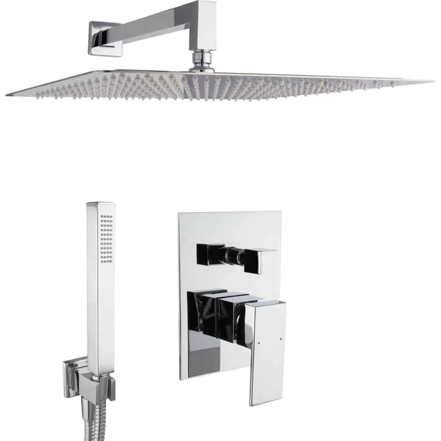 PaulGurkes Dusch Komplett Set Unterputz Duschsystem 40cm