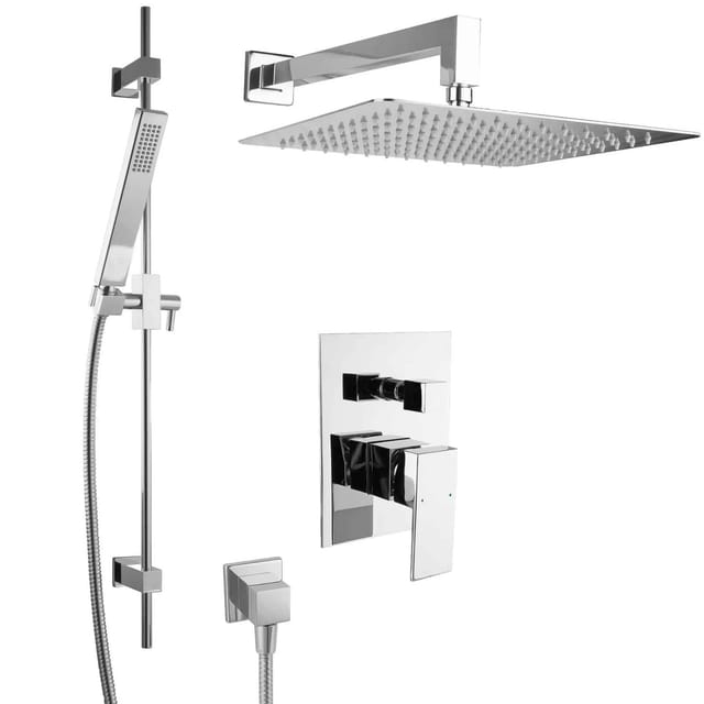 PaulGurkes Unterputz Duschsystem 30cm Regenbrause Komplett Set
