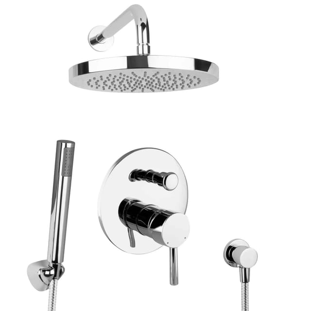 PaulGurkes Regendusche Duschsystem Duschset unterputz rund Set