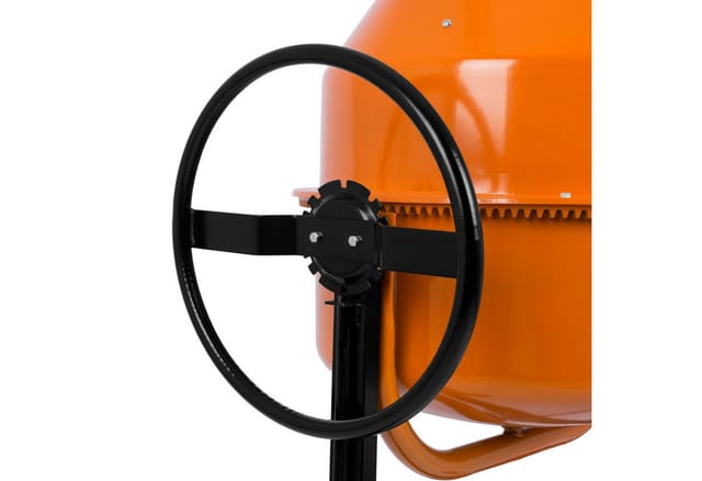 EBERTH Betonmischer 160L Elektrisch Mobil, 650W Motor, Gestell aus Stahl, Trommel Schwenkbar