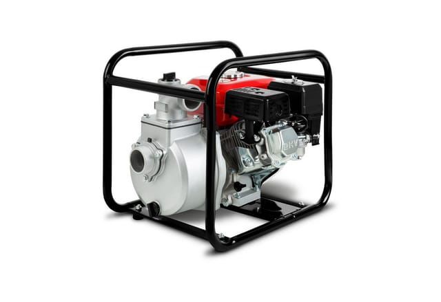 EBERTH Wasserpumpe 5,5PS mit 30.000l/h und 30m Förderhöhe, 2 Zoll Anschluss, 4-Takt-Motor