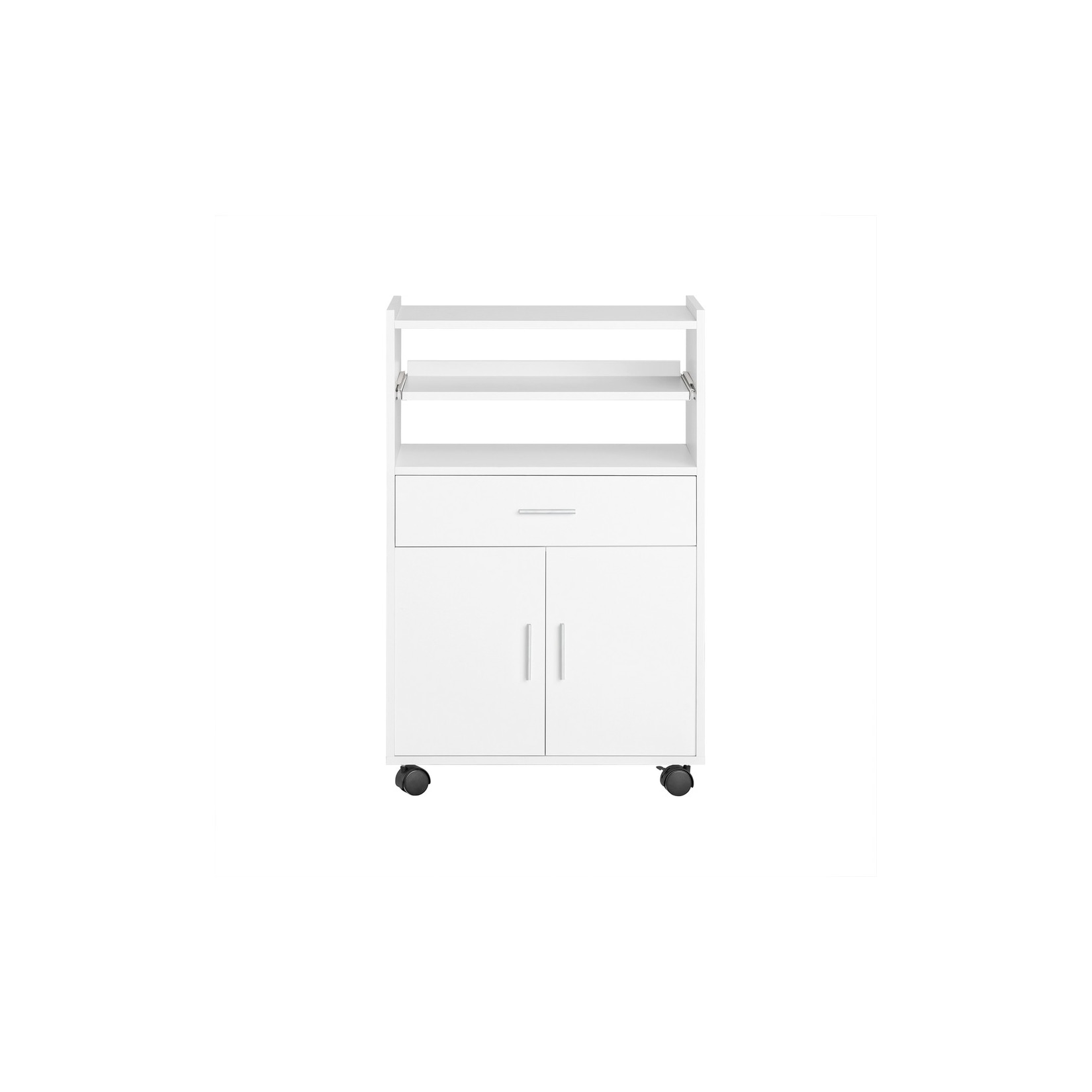 SoBuy Küchenschrank Küchenwagen Mikrowellenschrank Servierwagen FSB09-W
