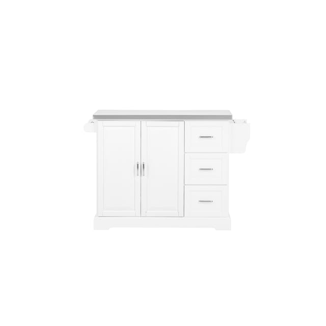 SoBuy Küchenwagen mit Edelstahlplatte Küchenschrank Servierwagen FKW41-ST